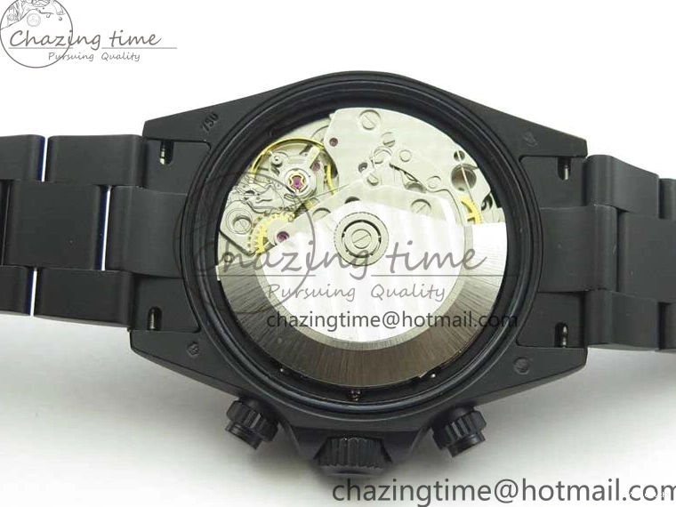 Crystal Bracelet on A7750 Black Edition Rainbow PVD Blaken Best Bezel Dial VR PVD Daytona V2 1226